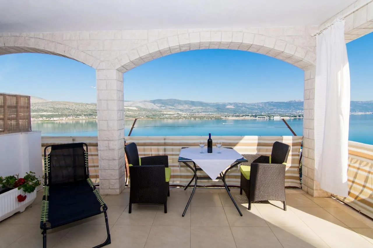 Holidays Apartments Slanada With Terrace And Sea View, Near The Beach & Town Trogir, Free Parking, Quiet Place On Peninsula Ciovo Trogir