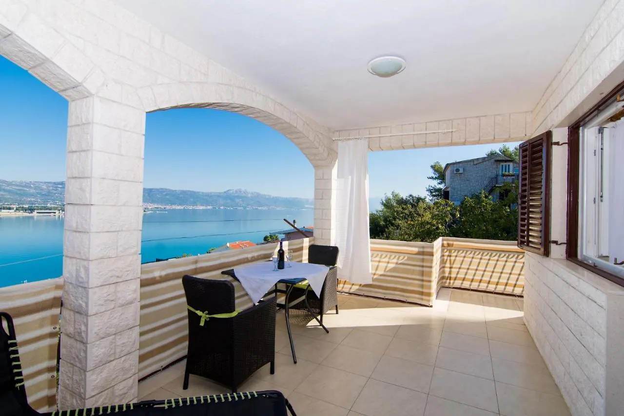 Holidays Apartments Slanada With Terrace And Sea View, Near The Beach & Town Trogir, Free Parking, Quiet Place On Peninsula Ciovo  Trogir